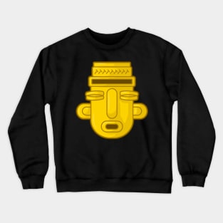 Ancient Colombian native human face Crewneck Sweatshirt